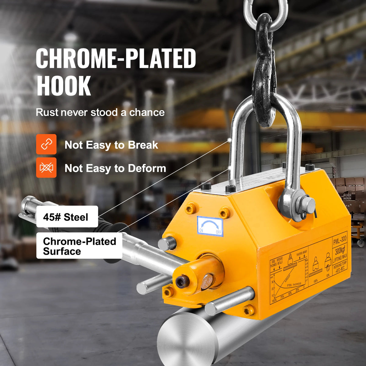 Magnetische Lifter - Hef Gereedschap - Lier - 300 Kg - Permanente Magnetische Lifter - 2,5 Veiligheidsfactor Neodymium & Stalen Hefmagneet Hefmagneten - QUORE