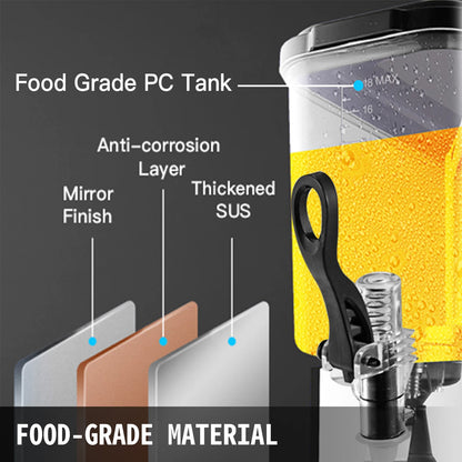 Drankendispenser – Drankenkoeler – Drankdispenser – Drankverdeler – Drankmachine – 3 Tanks Van 12 Liter – Stille Roerfunctie