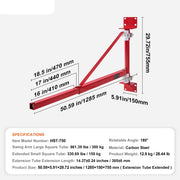 Steel lifting frame - Winch - Winches - Lifts - Hoist - 150 - 300 kg - with Pole 180° Swivel Scaffolding Hoist - for Workshop Garage