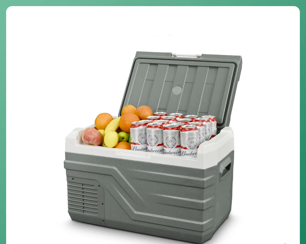 Auto Koelbox - Koelbox - Compressor Koelkast - Camping Koelkast - met Vriesfunctie - Draagbare - 12V/24V - 25L - Dual Zone - -20°C tot +10°C - 45 dB - voor Binnen - en Buitenevenementen - QUORE