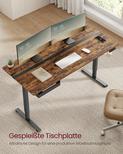Verstelbaar Bureau – Zit Sta Bureau – Hoogte Verstelbaar Bureau – Elektrisch Bureau – Geheugenfunctie – USB Poorten – Stabiel Design - QUORE