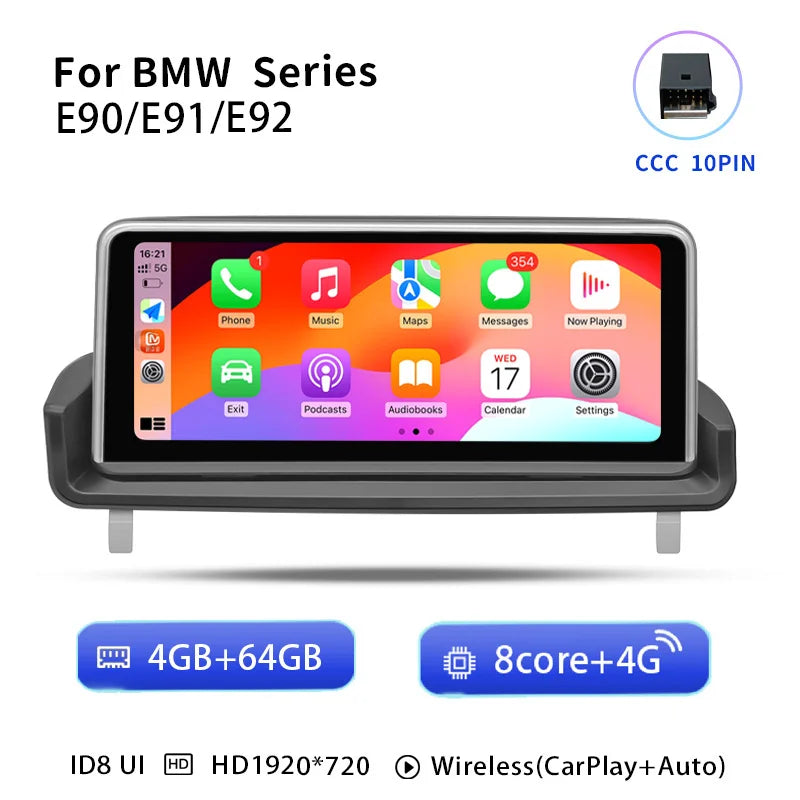 Multimedia Unit – Auto Radio – Navigatiesysteem – Touchscreen Display – Android 14 – 10,25 Inch Scherm – Qualcomm Snapdragon 665 Processor – Draadloze Apple CarPlay & Android Auto