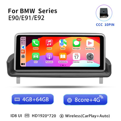 Multimedia Unit – Auto Radio – Navigatiesysteem – Touchscreen Display – Android 14 – 10,25 Inch Scherm – Qualcomm Snapdragon 665 Processor – Draadloze Apple CarPlay & Android Auto