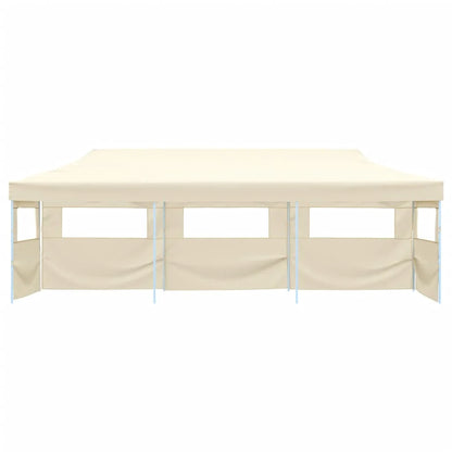 Partytent – Tuinpaviljoen – Ontvangsttent – Opvouwbare Tent – Markt Tent – 3x9 Meter – Waterdicht Oxford Polyester – Staal Frame - Crème