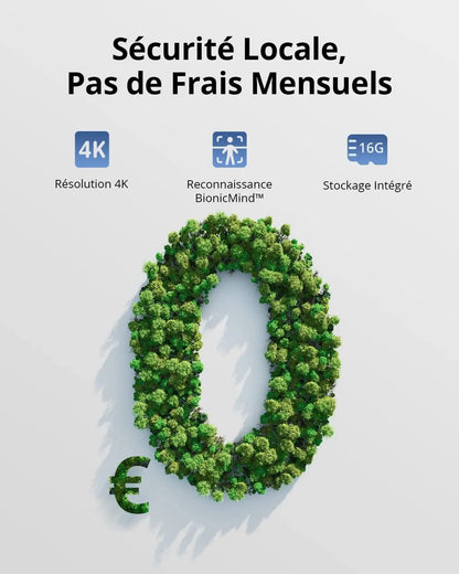 Draadloze Beveiligingscamera – Buiten Camera – Wifi Beveiliging – IP67 Waterdicht – 4K Ultra HD – Met Zonnepaneel – AI Gezichtsherkenning