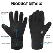 Savior Heat - Heated Gloves - Electric Heated Gloves - Ski Heated Gloves - Hand Warm - Rechargeable - for Men Women - Keep Warm Outdoor Sports Gloves - Size L - Black