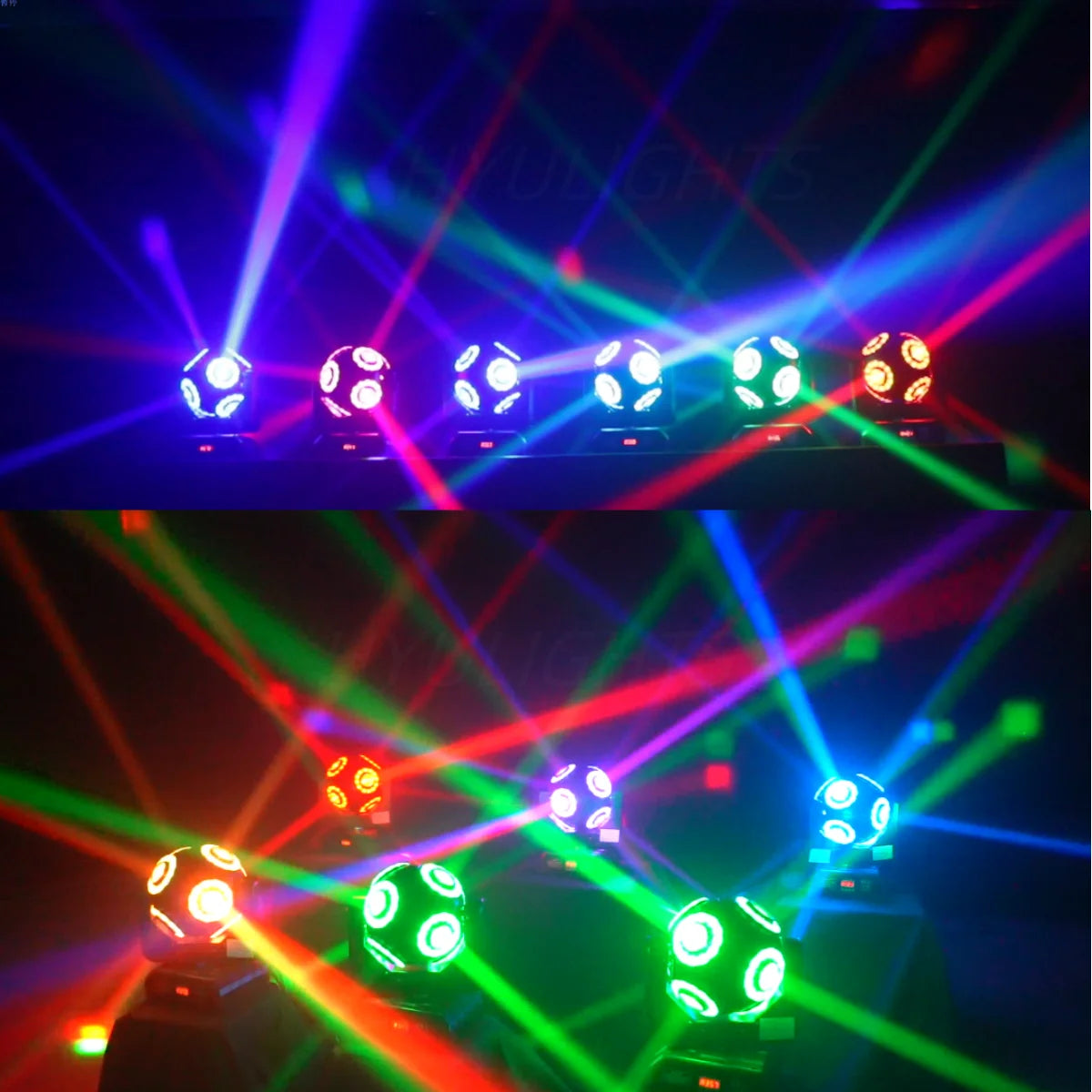 LED Moving Head Football Light – Podiumverlichting – DJ Licht – Disco Lamp – Feestverlichting – EU Plug – 360° Onbeperkte Rotatie – 8x15W RGBW 4in1 LEDs - QUORE