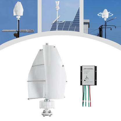 Verticale Windturbine – Duurzame Energie – Kleine Windgenerator – Stille Turbine – 500W Vermogen – IP67 Waterdicht