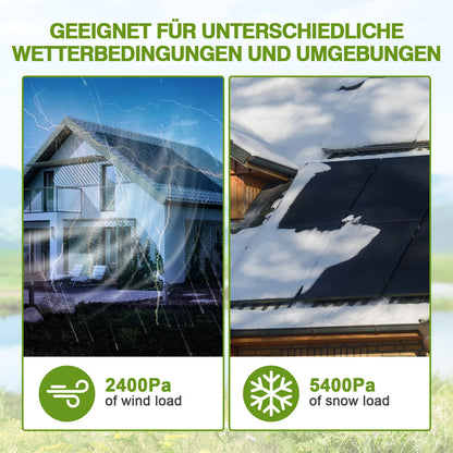400W Zonnepaneel – Monokristallijn Solar Paneel – Zonnecel Module – Solar Energiepaneel – 12 Volt Systeem – Hoog Rendement 24% – Robuust Stijf Frame