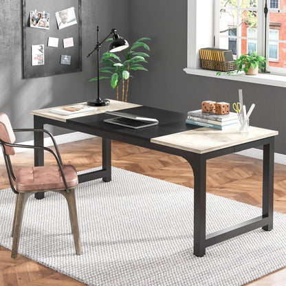 Computertafel – Bureau – Werkplek – Studietafel – Houten Tafel – 180 Cm Breed – Vintage Design