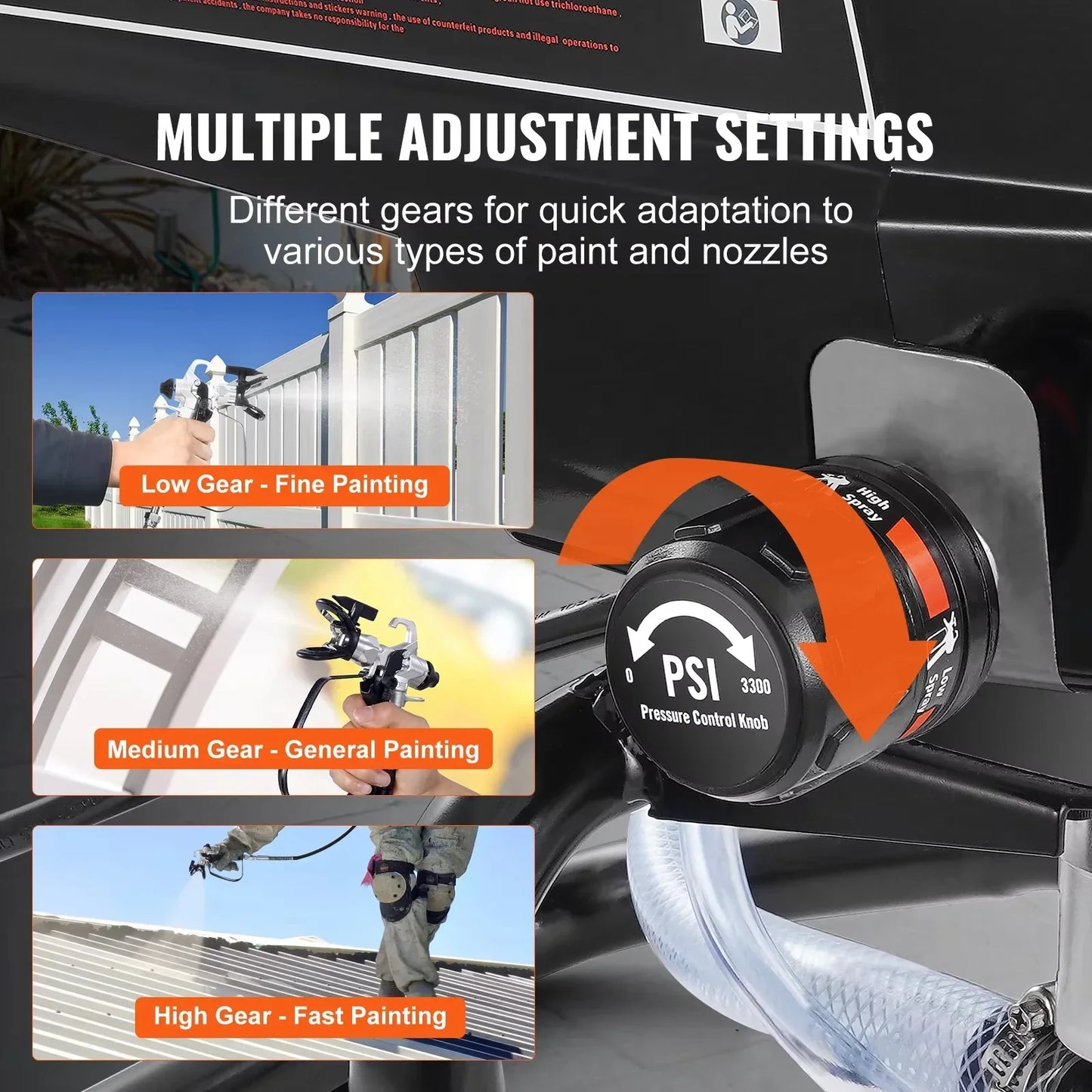 Airless Verfspuit - Verfspuiten Electrisch - Verfspuitmachine - 750W - 15 meter - 3000 PSI Hogedruk - Instelbare Snelheid - met Verlengstok - Verfspuit - voor Muren - Meubels - en Plafonds