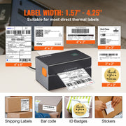 Label Printer - Thermische Printer - Label Maker - Thermische Label Printer - Printer Verzendetiketten - 4x6 Mailing Pakketten Afdrukken - met Bluetooth & Automatische Etiketherkenning