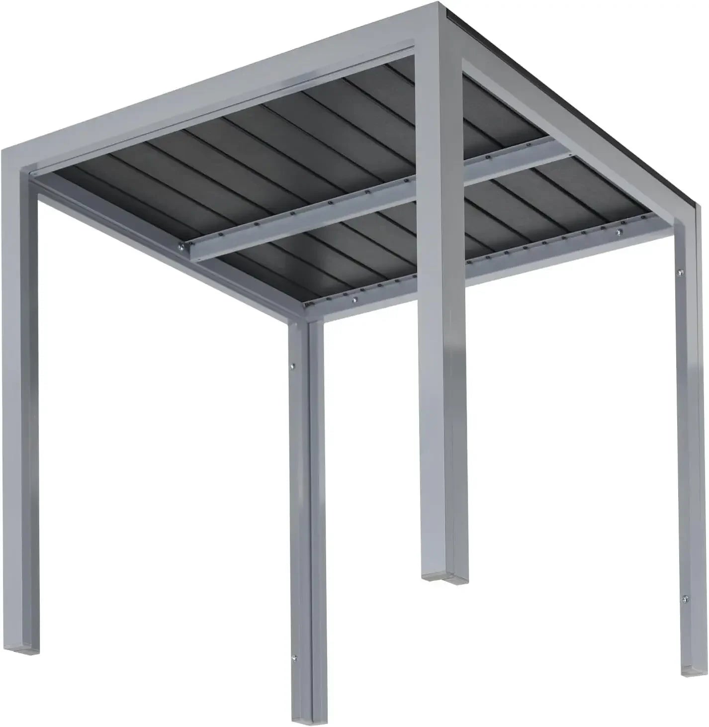 Tuin- en Balkontafel – Buitentafel – Bistrotafel – Terrastafel – Koffietafel – Weerbestendig WPC Houtlook – Lichtgewicht Aluminium Frame 75x75x72 cm - QUORE