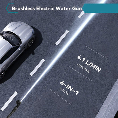 Hogedrukreiniger - Terrasreiniger - Hogedruk - Waterpistool - Draadloze - Elektrische - 200 Bar - 3500W - 6-in-1 Spuitkop - Pressure Washer - voor Auto en Tuin - Geschikt voor 18V Batterijen - inclusief 1 Accu