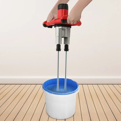 Elektrische Betonmixer - Handmatige - Mix - Whisk voor Glue - Thin Plaster - Paint - Mixing rod - 6 Snelheden - 2800 W - 2-versnelling - Rood - QUORE