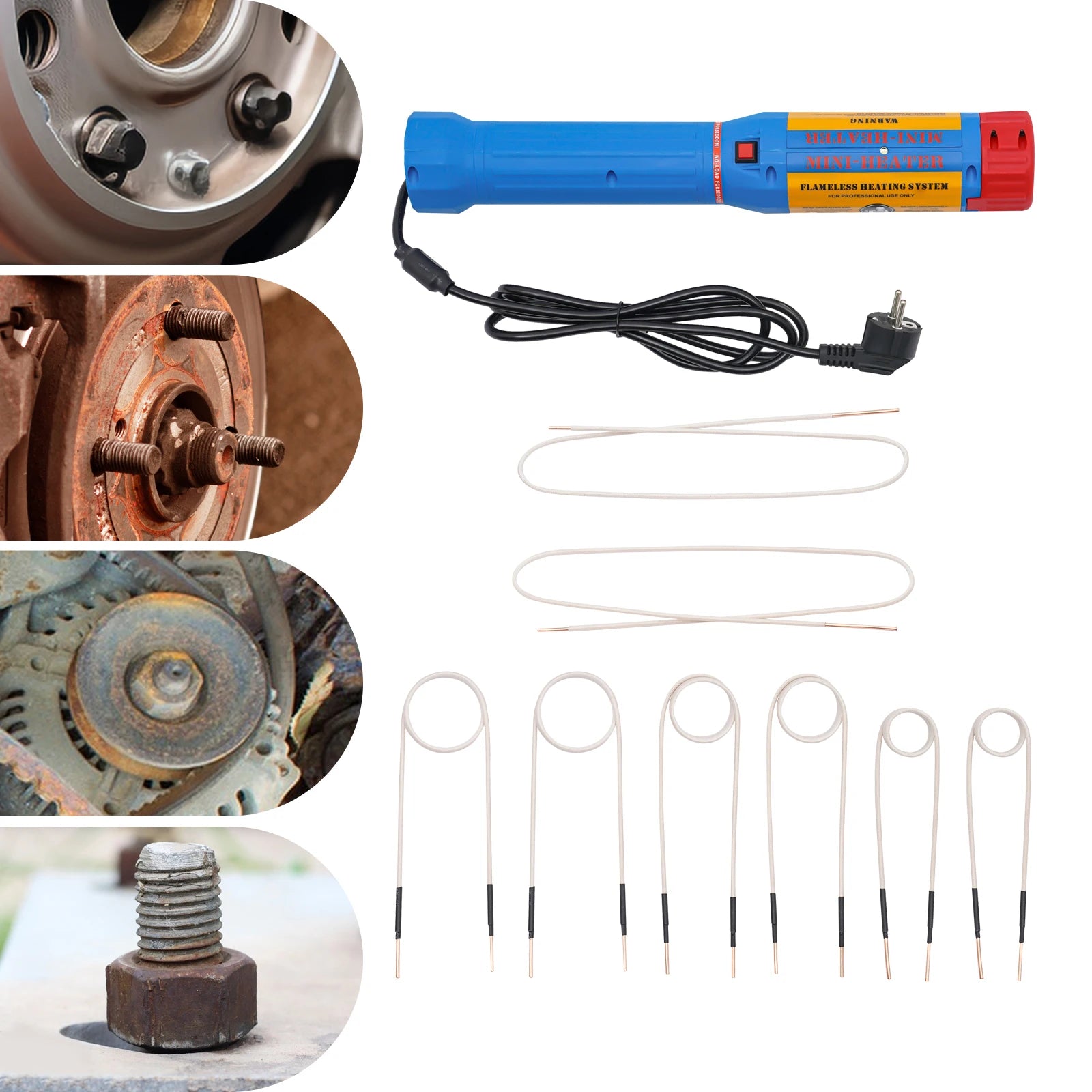 Inductie Verwarming – Inductieverwarmer – Magnetische Verwarming – Draagbare Verwarmer – 1100W Vermogen – 8 Verwarmingslussen - QUORE