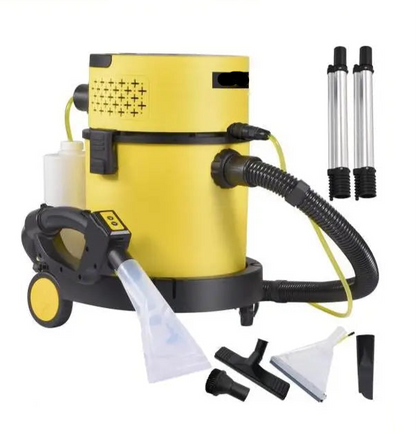 Nat Droogstofzuiger - Met Vlekkenreiniger - Tapijtreiniger met Afstandsbediening - 5 Borstels - Meubelreiniger Voor Thuis - Binnenplaats - Tapijtreiniger Machine  - 4 in 1 - 1200W - Geel