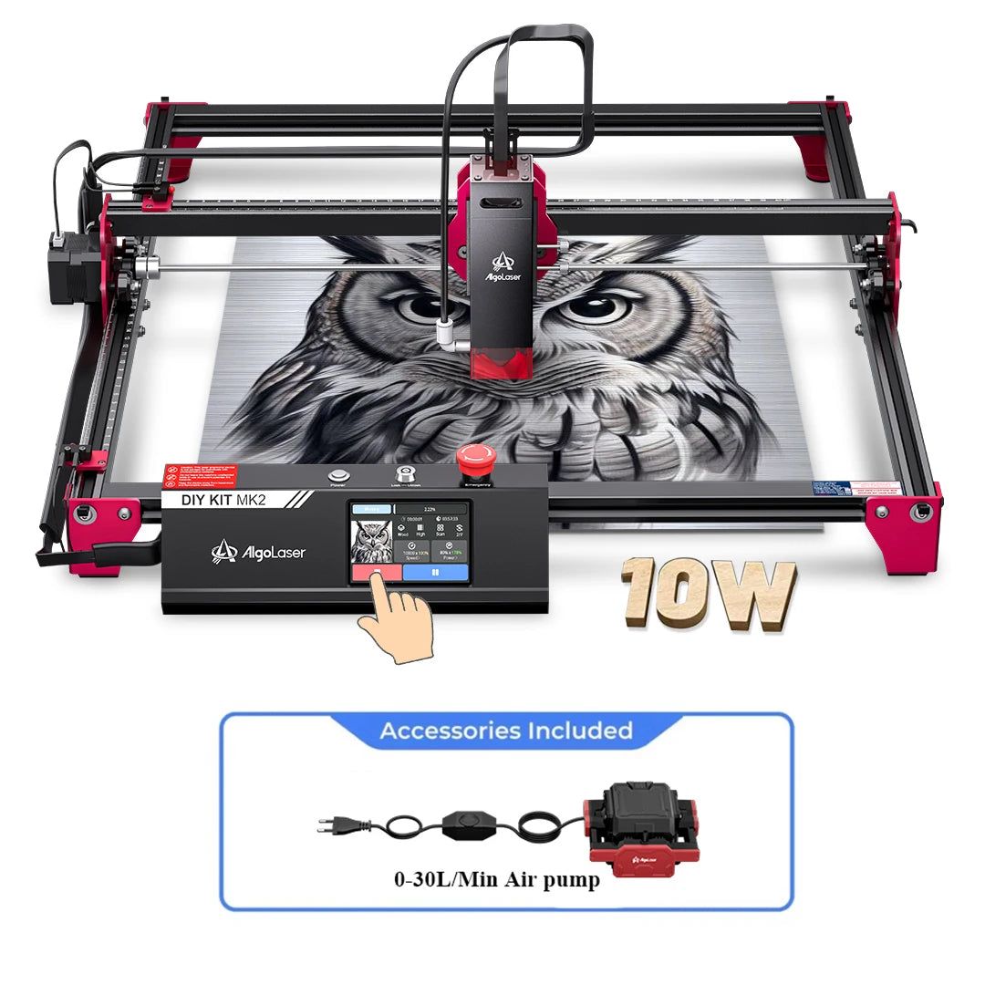 Algolaser DIY Table 40*43cm CNC Laser Cutter Engraver 3.5” Touch Scree Phone&WiF Metal Wood CNC Lase Cutting Engraving Machine