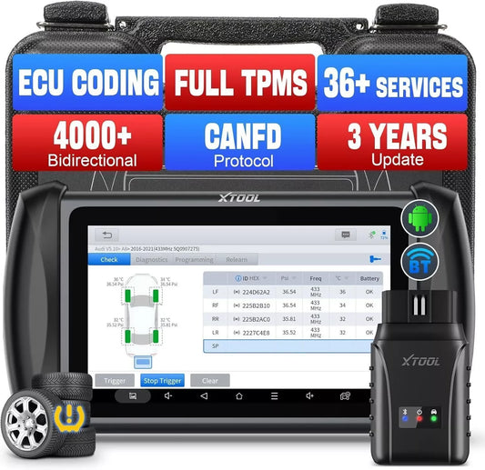 TPMS Programmeertool – Bandenspanning Sensor Tester – Auto Diagnose Scanner – TPMS Sensor Relearn – 7 Inch Scherm – Draadloze Bluetooth Verbinding