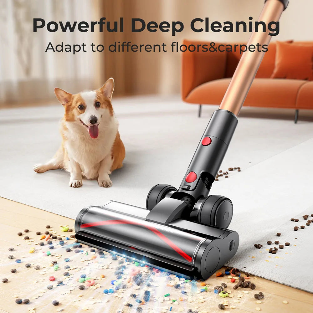 Steelstofzuiger - Stofzuiger - Draadloze - Vacuum Cleaner - 550W - 45kPa Zuigkracht - LED Touchscreen – Tot 60 Min Gebruiksduur – Brushless Motor
