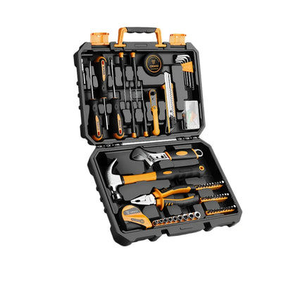 Deko - Gereedschapskoffer - Basisgereedschapset - 100-delig - Gereedschap - Gereedschapsset - Gemengde gereedschapsset - Voor auto Home Depot en kist - DIY algemene huishoudelijke handgereedschapsset - Geel