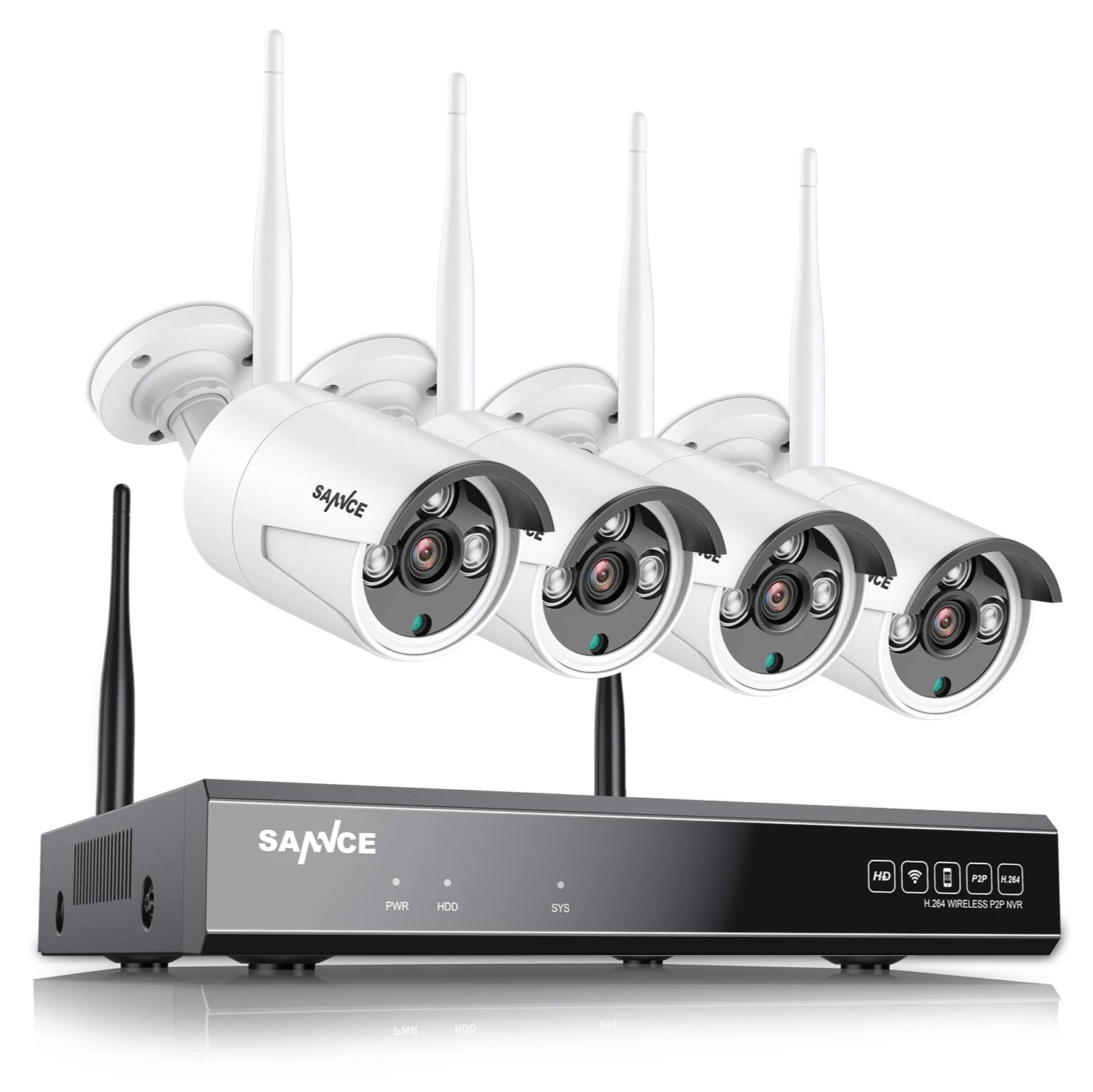 Draadloos Beveiligingssysteem – Wifi Cameraset – CCTV Beveiliging – Videobewaking – 8 Kanaals NVR – 3MP Outdoor Camera’s – 2K Full HD Beeld – Nachtzicht Met Smart IR - QUORE