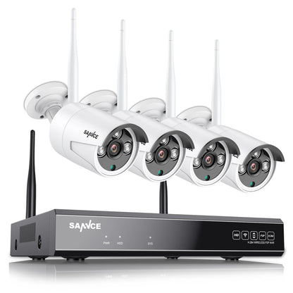 Draadloos Bewakingscamera Systeem – Beveiligingscamera Set – CCTV Camera – Wifi Camera – Videobewaking – 8-Kanaals NVR Met 2TB Opslag – 3MP Camera’s Met Nachtzicht & Audio Opname - QUORE