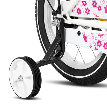 Kinderfiets - Loopfiets - Kleuterfiets - met Zijwielen - Inclusief Bel & Achterrek - Leuke Fiets - voor Meisjes en Jongens - van 2-7 Jaar - 12inch - Metaal - Roze
