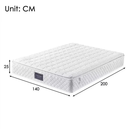 Matras – Pocketvering Matras – Koudschuim Matras – 7-Zones Matras – Medium Stevige Matras – 140x200 cm – 7-Zones Koudschuim Voor Optimale Ondersteuning – 100% Oeko-Tex Gecertificeerd