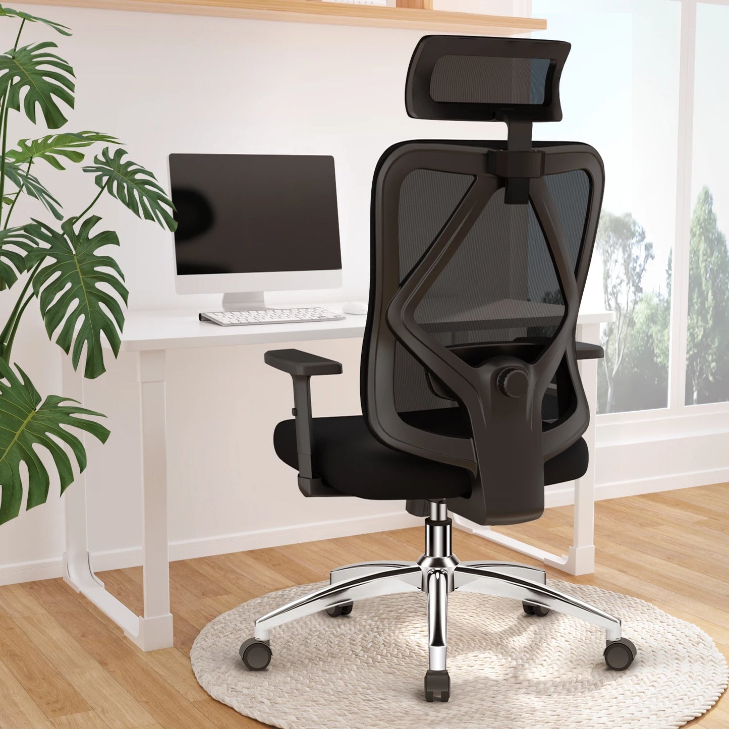 Bureaustoel – Ergonomische Stoel – Office Chair – Gamestoel – Bureaustoel – 3D Verstelbare Lendensteun – Verstelbare Hoofdsteun en Armleuningen – Kantelbare Rugleuning – Max 155 kg