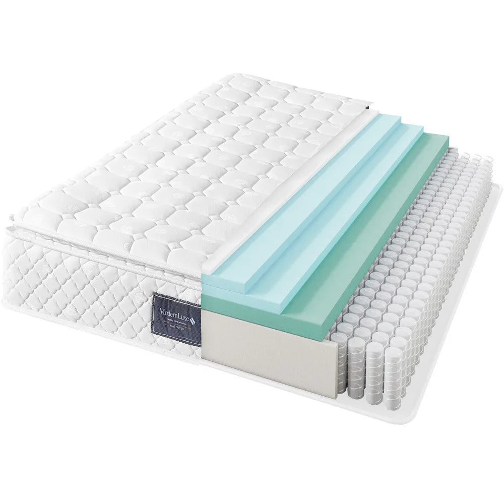 7-Zones Koudschuim Matras – Pocketvering Matras – Ergonomisch Matras – Anti-Allergie Matras – 140x200 cm – 25 cm Hoog – Öko-Tex Gecertificeerd – Ventilerend & Stevig