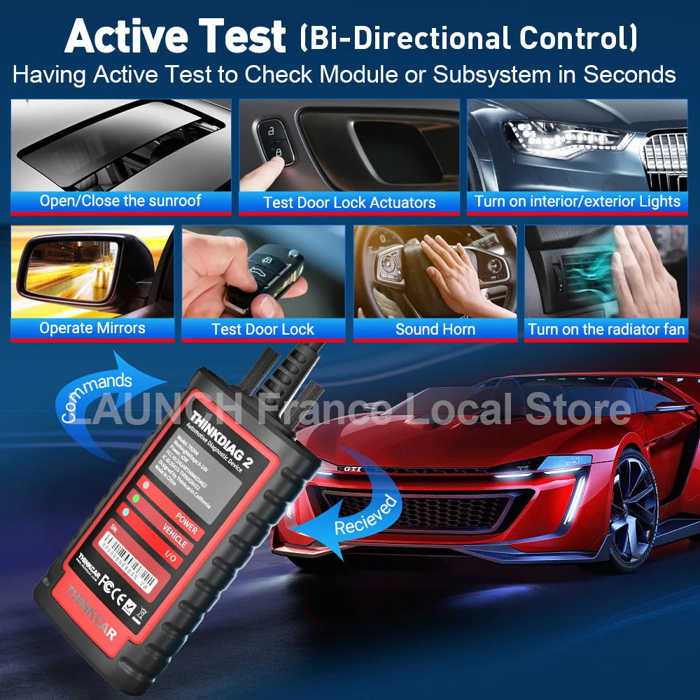 OBD Scanner - OBD2 - Auto Scanner - Auto uitlezen - Diagnose Apparatuur voor Auto's - OBD2 Diagnose Tool - CAN FD - FCA Protocol - 15 Reset Services - ECU Codering - Actieve Test - Volledig Systeem - Auto Scanner voor GM, Buick, Cadillac, Chevrolet