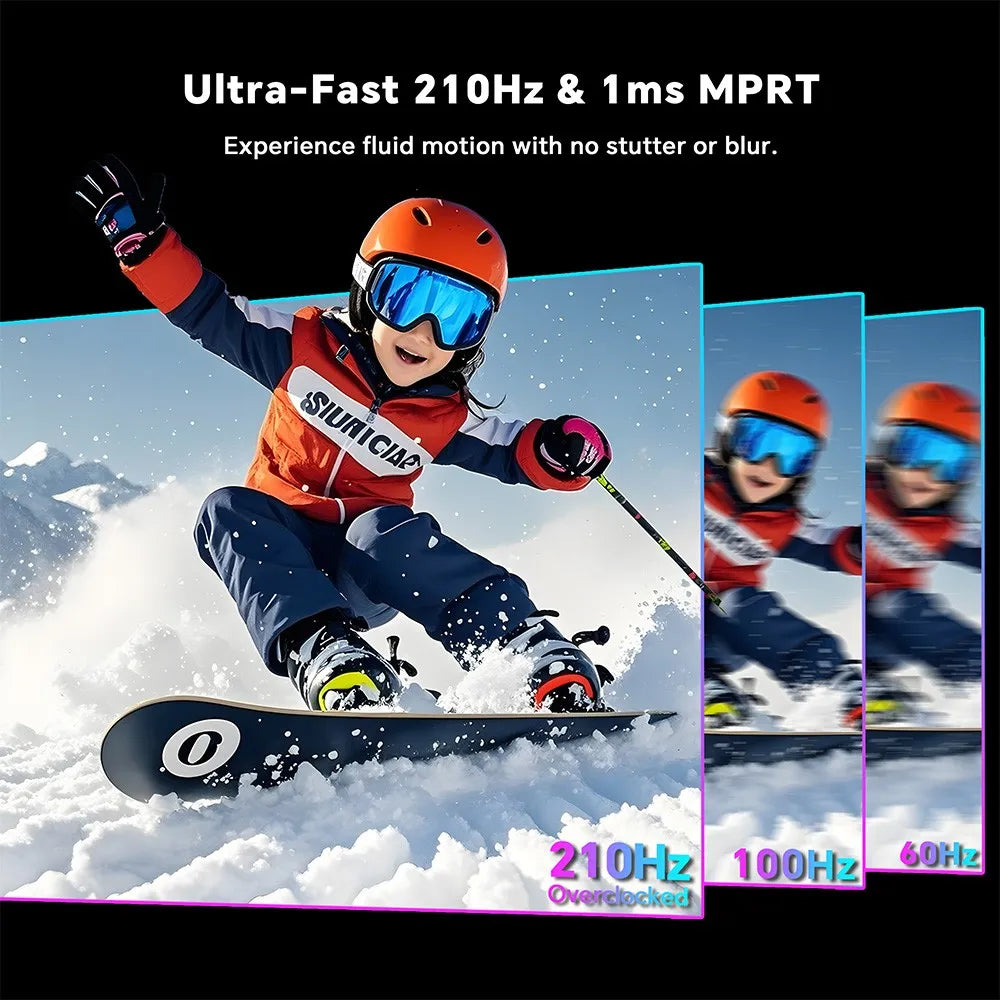Gaming Monitor – Gamingscherm – Gaming Display – Game Monitor – 27 inch QHD – 210Hz Verversingssnelheid – Fast IPS Paneel - QUORE