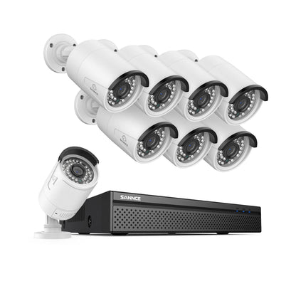 8-Kanaals Beveiligingsset – CCTV Systeem – IP Camera Set – NVR Beveiliging – PoE Beveiliging – 8MP Resolutie – 4TB Opslag – Nachtzicht 30 Meter