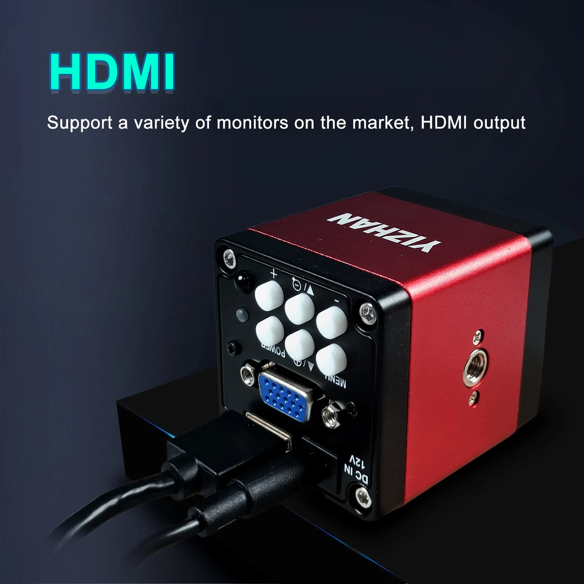 1080P 13MP 130X FULL HD Industrial Microscope C-Mount Digital Camera Via HDMI Measurement For PCB Soldering Phone Repair - QUORE