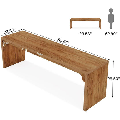 Bureau – Computerbureau – Werktafel – Kantoortafel – Eettafel – Ruim Werkblad 180x59 cm – Duurzaam Houtfineer Bruin
