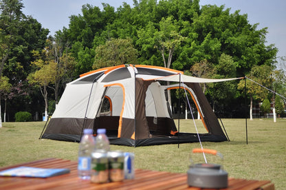 Familietent – Campingtent – Grote Tent – Kampeertent – Ruim – Waterdicht – Aluminium Frame - 430x305x200cm - Groen