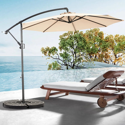 Zweefparasol – Hangparasol – Terrasparasol – Tuinparasol – Balkonparasol – UPF50+ Bescherming – Ø 2,6 Meter Diameter