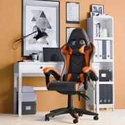 Gaming Bureaustoel - Ergonomische bureaustoel - Bureaustoelen voor Volwassenen - Chair - Gaming stoel - Zwart & Oranje