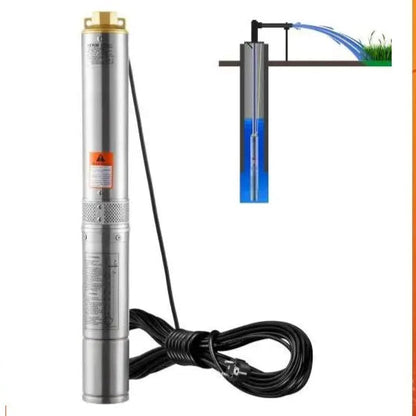 Dompelpomp - Waterpomp - Pomp - 1500W Externe Motor - RVS Waterpomp voor Irrigatie en Industriële Toepassingen - Tuinpomp - Diepwaterpomp - Elektrische