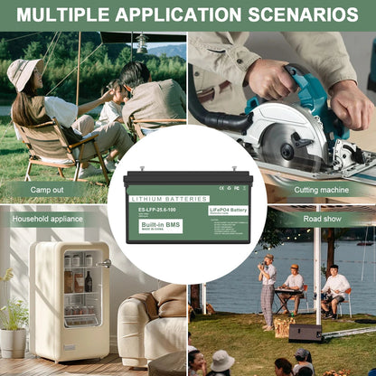 LiFePO4 Accu – Oplaadbare Batterij – Elektrische Accu – Zonnepaneel Accu – Camper Accu – 100Ah Capaciteit – IP56 Waterbestendig - 12.8V 200AH 2560WH