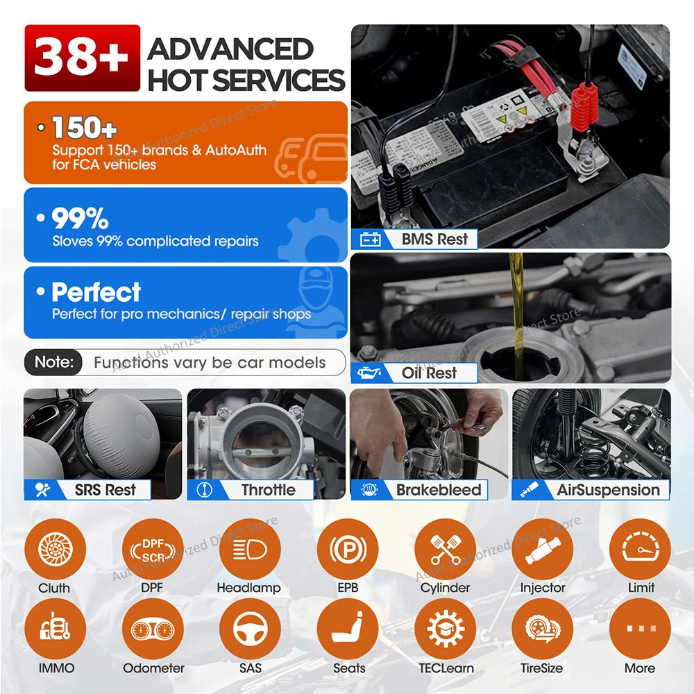 OBD Scanner - OBD2 - Auto Scanner - Auto uitlezen - Diagnose Apparatuur voor Auto's - Bluetooth Car Diagnostic Tool - Android Touchscreen - Auto Code Reader - Resetfuncties - Multisysteem Test - QUORE