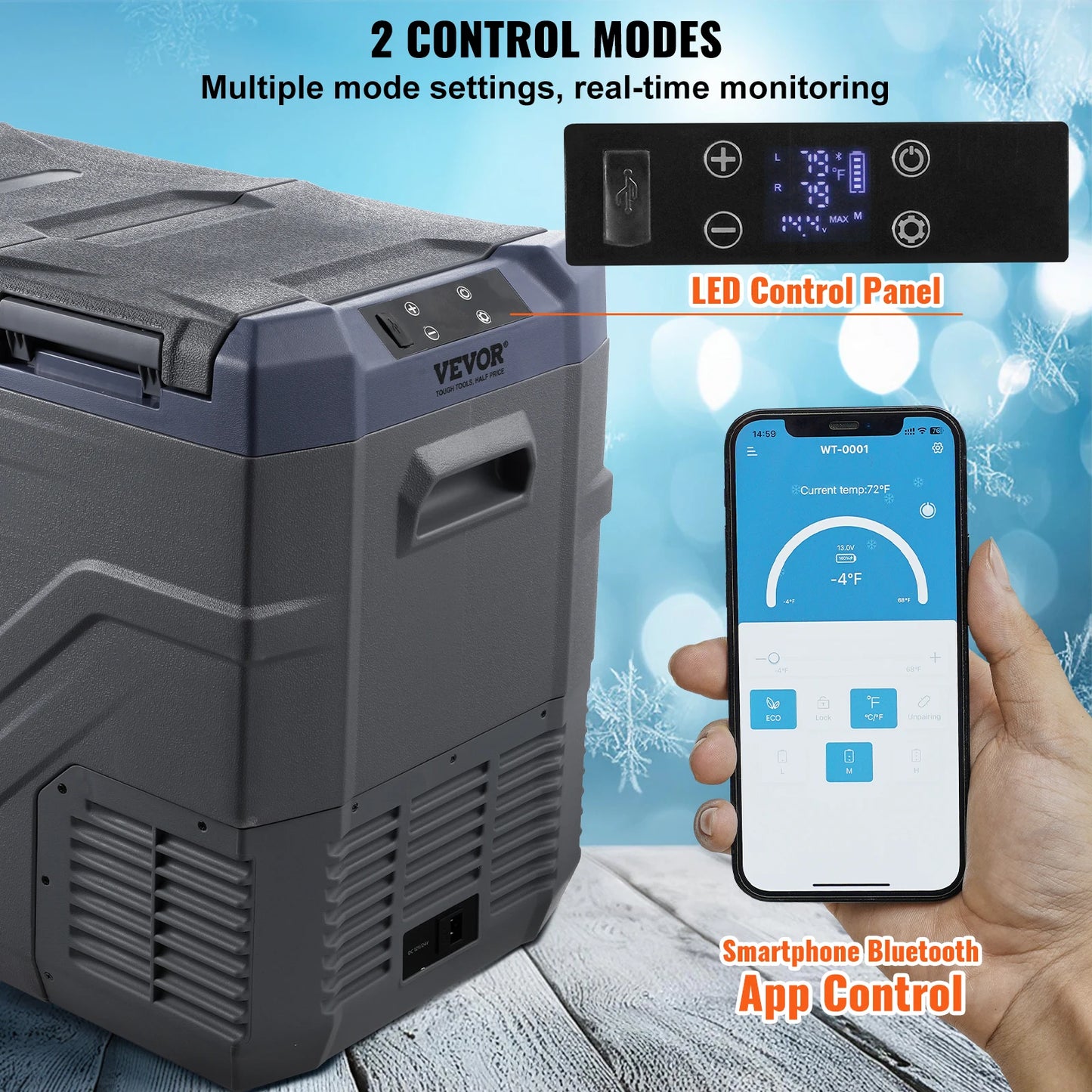 SucceBuy Car Refrigerator 12 Volt Car Refrigerator Fridge 40 L Dual Zone  -4℉-68℉12/24V DC  100-240V AC for Outdoor Camping RV