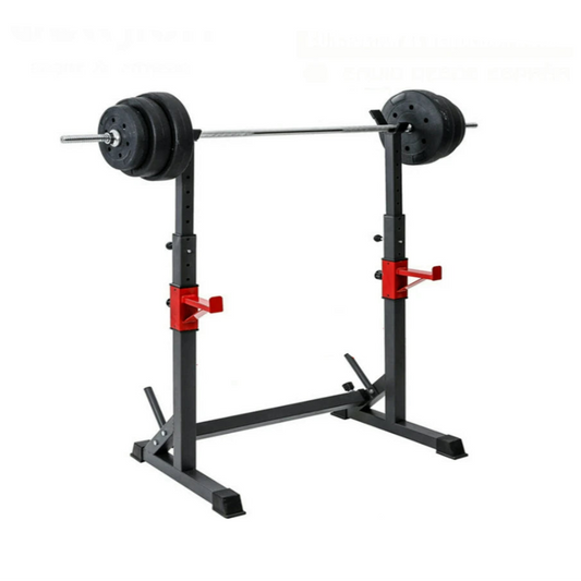 Power Rack - Haltersteunen - Squat Rek - Verstelbaar Squat Rack & Haltersteun - Multifunctioneel Krachtstation - Zwart - QUORE