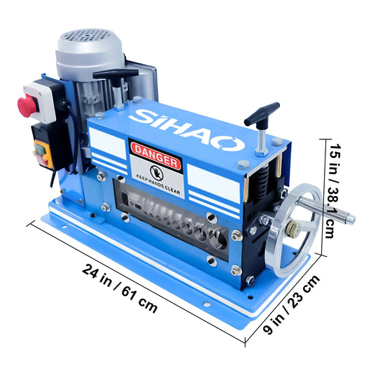Sihao 370W Electric Wire Stripping Machine 10 Blades 1.5mm-38mm 1mm-38mm Portable Cable Stripper for Removing Plastic Rubber