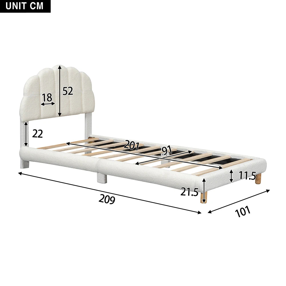 Bedframe – Eenpersoonsbed – Slaapbank – Bedombouw – Stalen Bed – 140x200 cm – Hydraulische Opbergruimte – Donkergrijze Katoenen Bekleding - QUORE