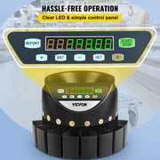 VEVOR Euro Munt Sorter en Teller - 300 Munten per Minuut - Professionele Elektrische Automatische Muntmachine met LED Display - Ideaal voor School, Winkel, Bank en Commercieel Gebruik - QUORE