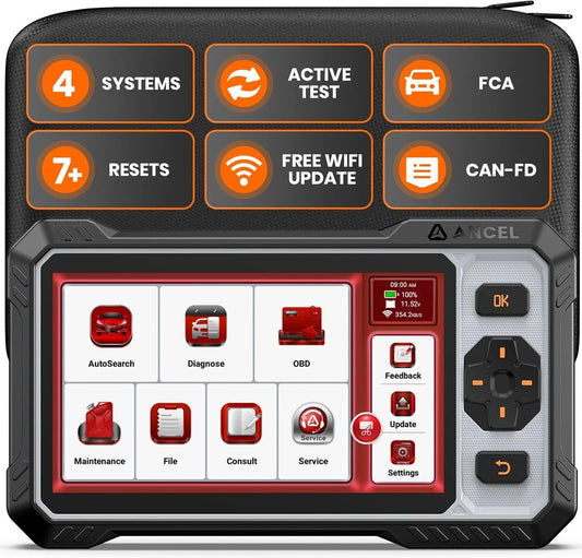Autodiagnose Tool – OBD2 Scanner – Foutcode Lezer – Auto Diagnostiek – Motorcontrole – 6,2 Inch Scherm – Gratis Updates
