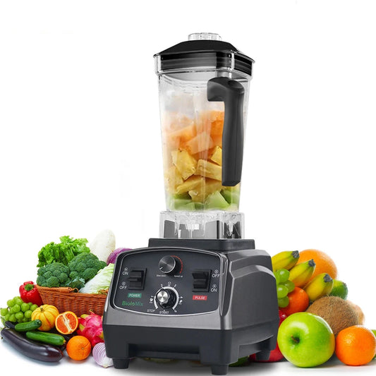 Slow Juicer - Sapcentrifuge - Sapcentrifuge voor Groenten en Fruit - Sapmaker - 3PK - 2200W - Heavy Duty - Commercial Grade - Timer Blender - Mixer - Sapcentrifuge - Fruit Food Processor - Ijs Smoothies - BPA Vrije 2L Pot - Grijs - QUORE