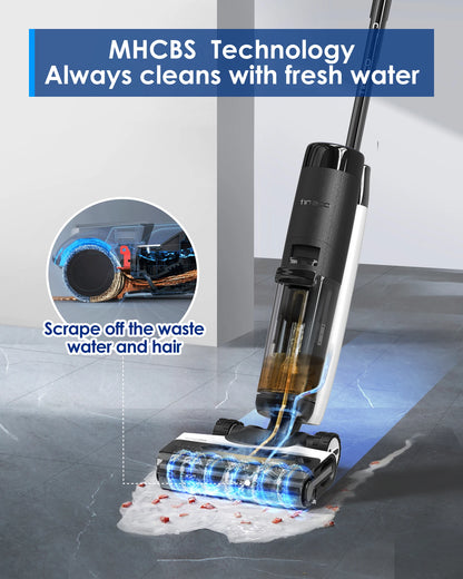 Draadloze Nat- en Droogstofzuiger – Multifunctionele Stofzuiger – Mobiele Schoonmaker – Zelfreinigend – LCD-Scherm – 40 Minuten Batterijduur